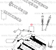 Клапан контроля давления масла впускной правый 3.8 Hyundai Equus