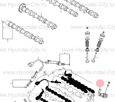 Клапан контроля давления масла выпускной правый 3.8 Hyundai Equus