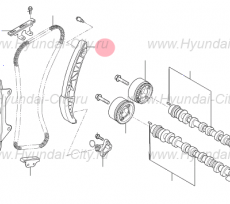 Направляющая цепи грм правая 1.4 '16 Hyundai Solaris II