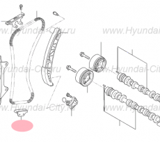 Направляющая цепи грм нижняя 1.4 '16 Hyundai Solaris II
