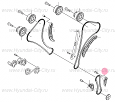 Направляющая цепи масляного насоса 3.0-3.8 Hyundai Grand Santa Fe I