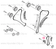 Натяжитель цепи масляного насоса 3.0-3.8 Hyundai Grand Santa Fe I