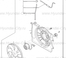 Вентилятор охлаждения в сборе Hyundai Solaris II