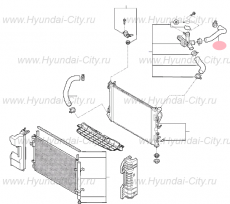 Патрубок радиатора верхний подводящий 1.4 Hyundai Solaris II