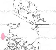 Коллектор впускной 3.0-3.5 Hyundai Grand Santa Fe I