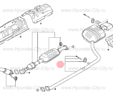 Глушитель задний 2.0 Hyundai Sonata VII