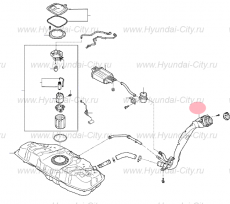 Шланг топливо-заправочной горловины Hyundai Solaris II