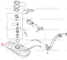 Топливный бак Hyundai Solaris II