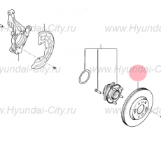Диск тормозной передний Hyundai Elantra VI