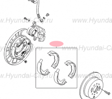 Колодки тормозные задние барабанные Hyundai Santa Fe II