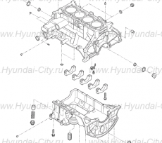 Блок цилиндров 1.4 Hyundai Solaris II