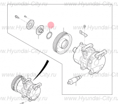 Стопорное кольцо компрессора кондиционера Hyundai Solaris II