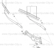 Щетка стеклоочистителя правая Hyundai Tucson III